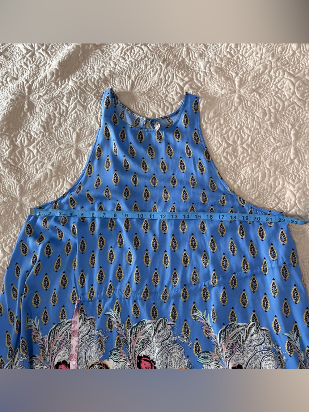 Free People Blue and Pink Paisley Halter Mini Dress - Picture 10 of 12